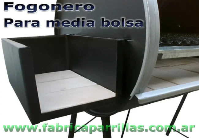 Fogonero con bracero para parrillas tambor y rodantes