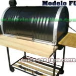 Parrilla de Tambor Modelo Full: Completa, Rebatible y Móvil – Ideal para Asados en Casa o al Aire Libre