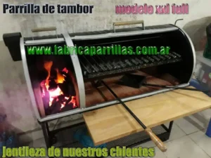 Parrillas de tambor Modelo XXL con fogonero pegado