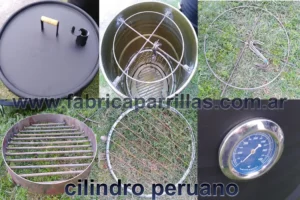Cilindro Peruano Ahumador para Asado a Carbón