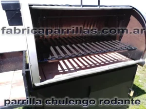 Parrilla chulengo de tambor 200 L con tapa corrediza y mueble inferior