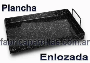Plancha enlozada con manijas para parrillas