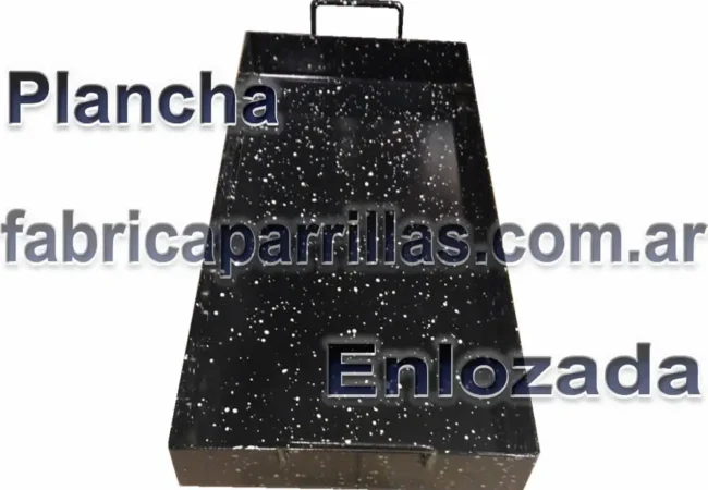 Plancha enlozada con manijas para parrillas