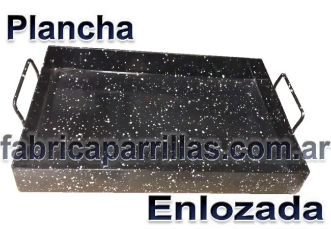 Plancha enlozada con manijas para parrillas