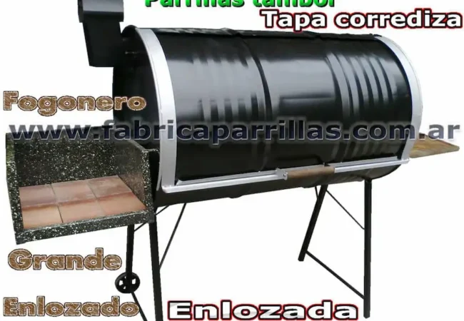 Parrilla Tambor Chulengo Robusta para Asado Parejo y Máximo Control