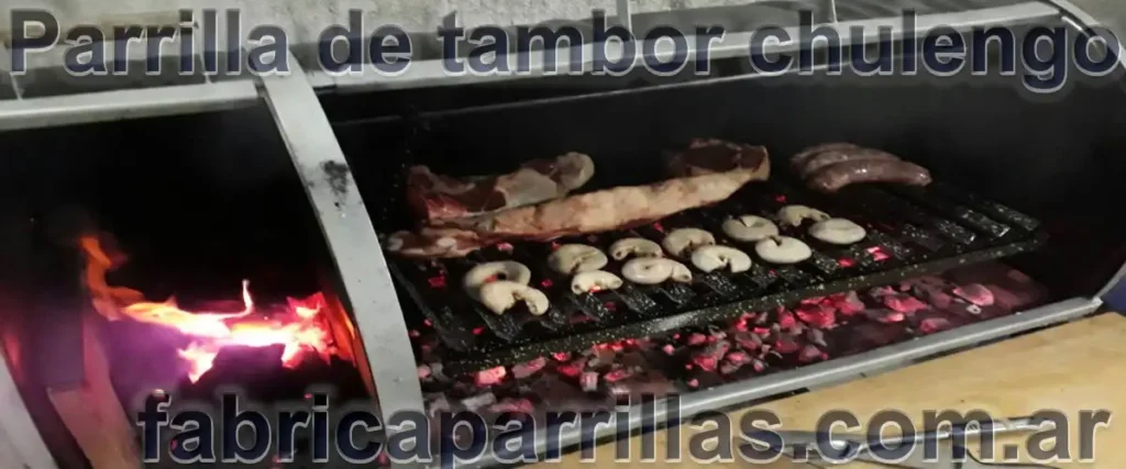Parrillas tambor Modelo XXL con fogonero pegado