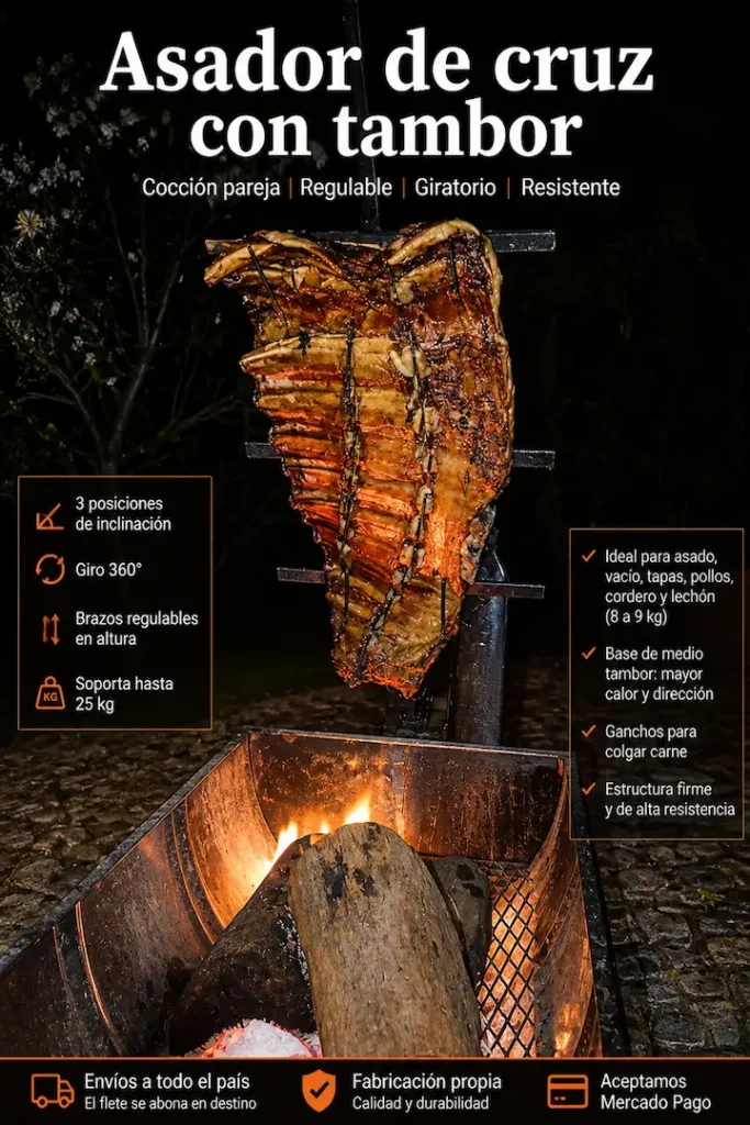 Asador De Cruz Y Fuego