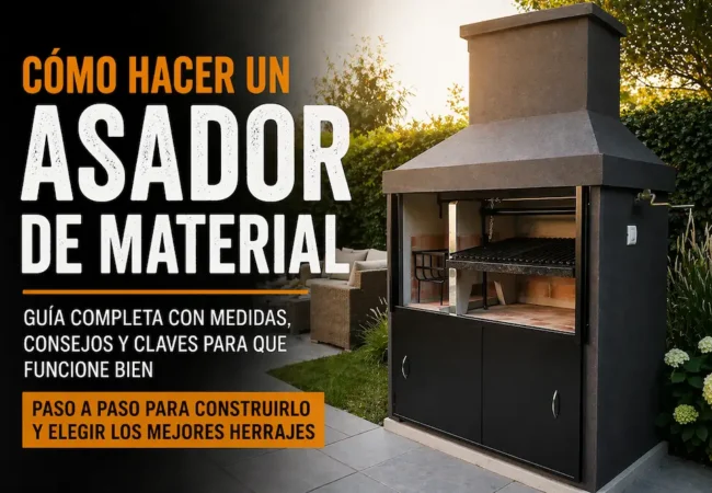 Cómo hacer un asador de material paso a paso (medidas y claves para que funcione bien)