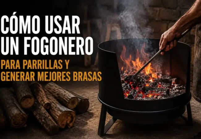 Fogonero bracero Con Patas Medio Tambor