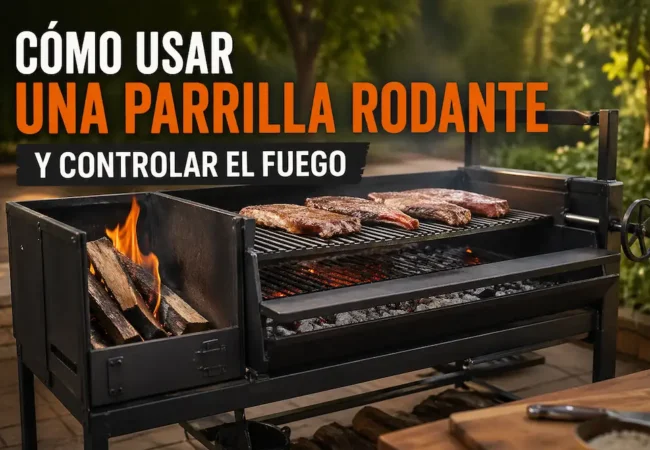 Cómo usar una parrilla rodante y controlar el fuego