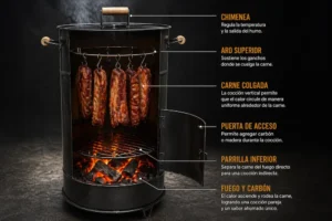 Esquema De Funcionamiento De Ahumador Vertical