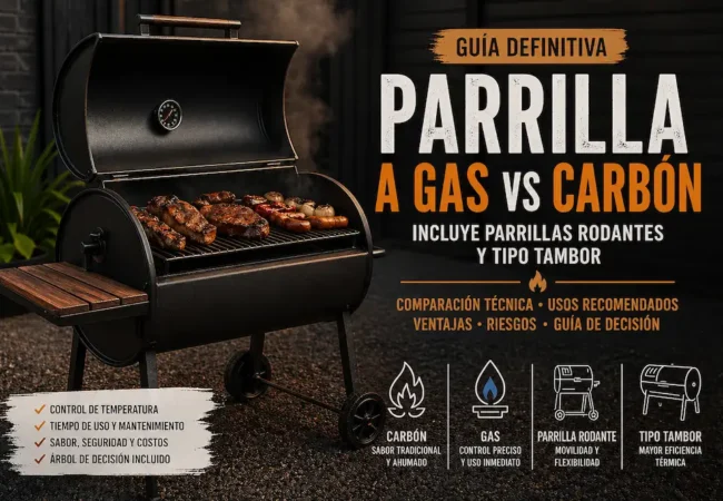 Guía comparativa: Parrilla a gas vs carbón