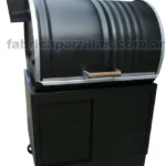 Mini parrilla tambor para balcón con muebleSerramiento