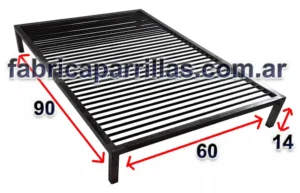 Parrilla Hierro Redondo Flotante 90 X 60 Cm...