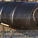 Parrilla A Gas Con Quemador Superior Tipo Tambor Chulengo Asado Urbano Sin Humo