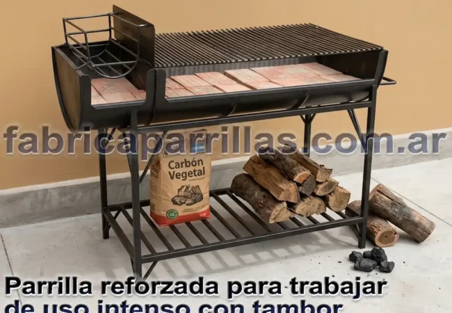 Parrilla reforzada para trabajar de uso intenso con tambor