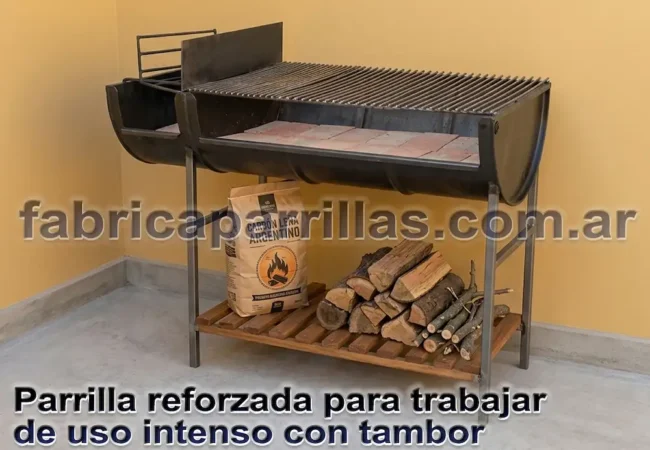 Parrilla reforzada para trabajar de uso intenso con tambor