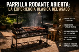 Parrilla Rodante Abierta La Experiencia Cl&aacute;sica Del Asado