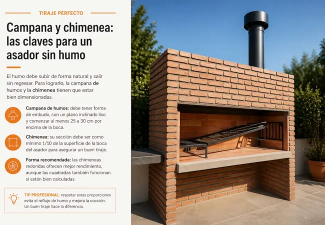 Tiraje Perfecto Para Asador Sin Humo