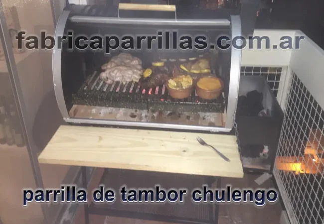 Parrilla de Tambor Modelo Full: Completa, Rebatible y Móvil