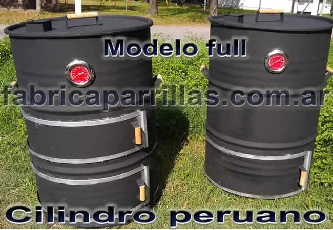 Cilindro Peruano Ahumador PRO a Carbón con Parrilla