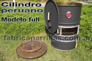 Cilindro Peruano Ahumador PRO a Carbón con Parrilla