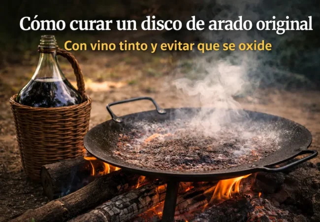 Cómo curar un disco de arado original con vino tinto y evitar que se oxide