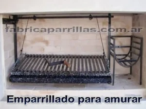 Herraje para amurar 140 x 62 para parrilla de cemento