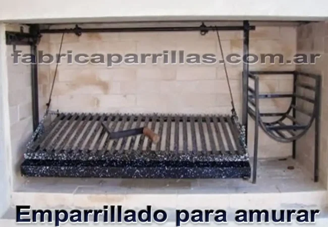 Herraje para amurar 140 x 62 para parrilla de cemento