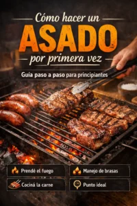 Cómo hacer un asado por primera vez: guía simple paso a paso (fuego, brasas y punto de la carne)