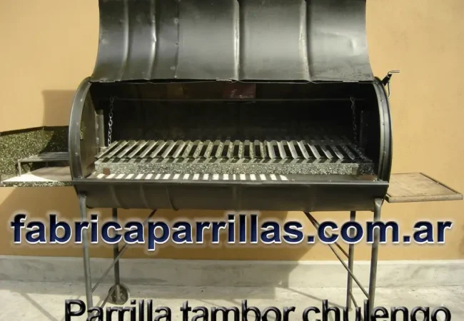 Chulengo Tambor y Medio con Tapa – Parrilla Cerrada Móvil de Alta Capacidad (25 Personas)