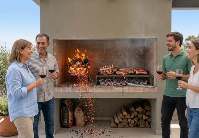 Parrilla portátil + brasero uruguayo hierro negro